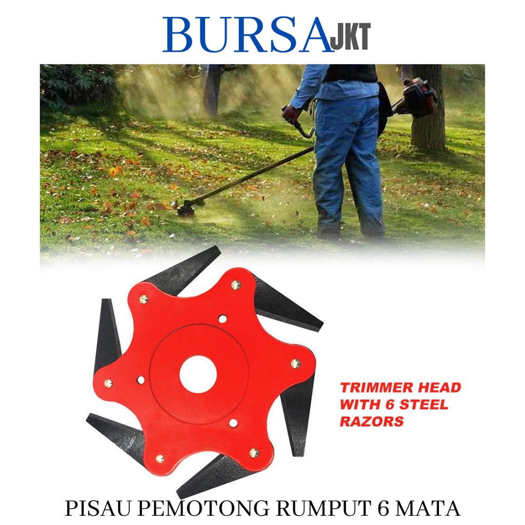 PISAU POTONG RUMPUT MATA BULAT BAJA AWET 6 PISAU