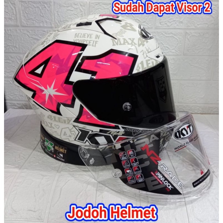 HELM KYT NZ RACE ESPARGARO REPLIKA 2021 MOTO GP WITH SPONSOR