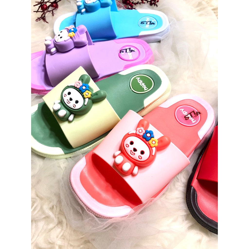 Sandal Anak Perempuan Melody Bunny Import Karet Size 30-35 Laluna 2021