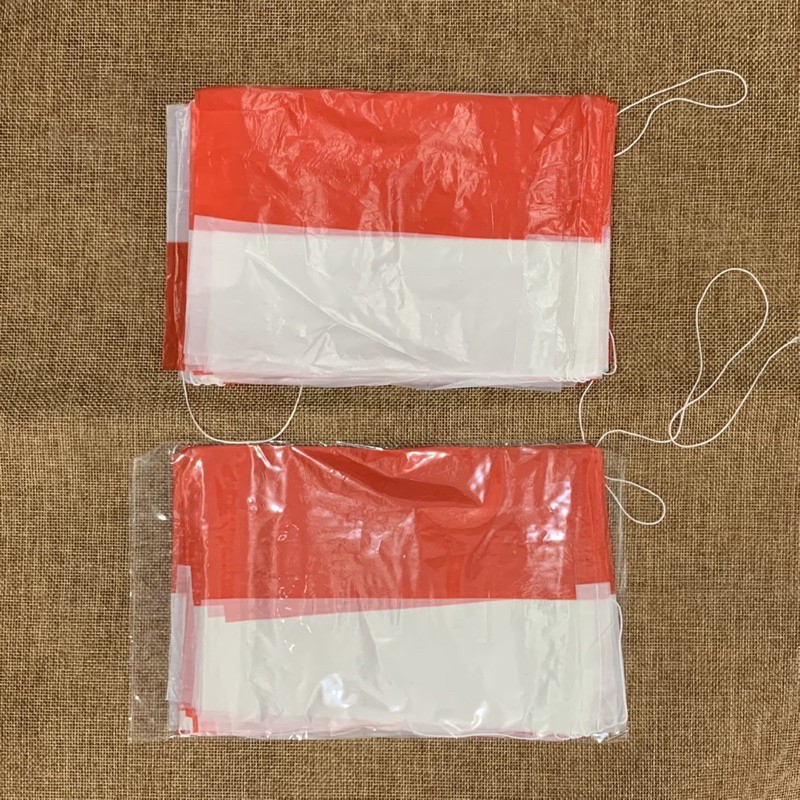 Bendera Merah Putih Plastik Tipis / Hiasan Bendera Indonesia / Hiasan Kemerdekaan / Banner