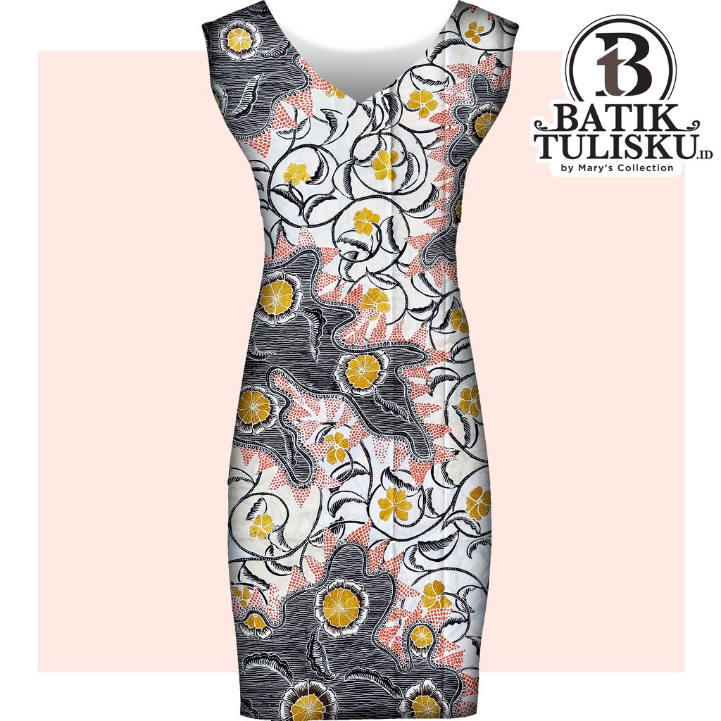 Kain Batik Full Tulis Putih Hitam Wanita Bahan Katun Primissima 92