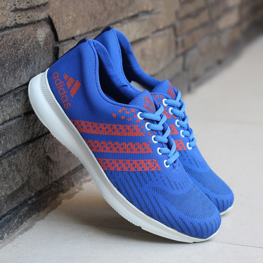 ADIDAS Zoom Biru Sepatu Pria Casual Kets Running Sneakers Sport