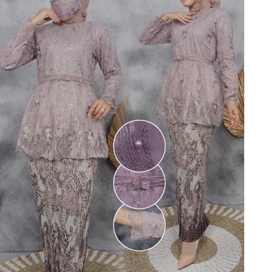 ❂ SETELAN KEBAYA BROKAT / KEBAYA WISUDA / KEBAYA PESTA / KEBAYA TULLE MODERN /KEBAYA TUNIK BROKAT ➮