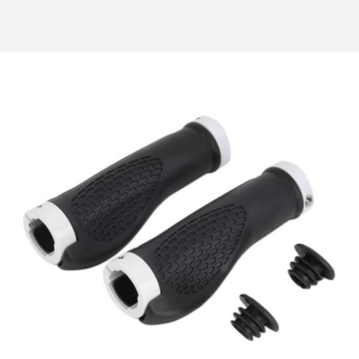 Hand grip stang sepeda double lock sepasang bicycle hand grip