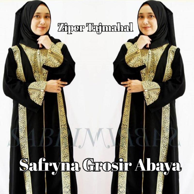New Exclusive Abaya Gamis Hitam Saudi Fashion Muslim Arab Syari Zephy Turky Umroh Dubai Ziper Tajmah