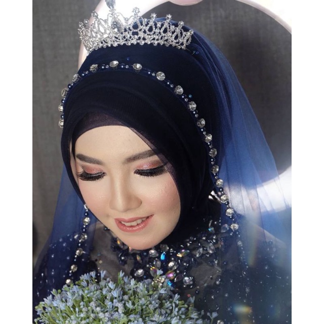 Slayer Pengantin Mutiara Veil Pengantin Hijab Mutiara Panjang Premium Murah Hijab Jilbab Pengantin M