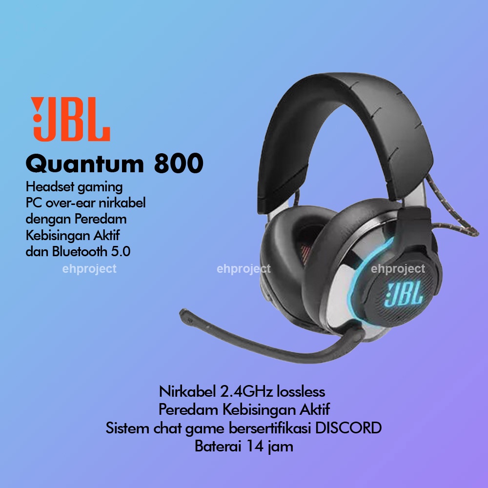 JBL Quantum 800 Wireless Headset HEADPHONE Gaming with Quantum Sound ORI Garansi RESMI