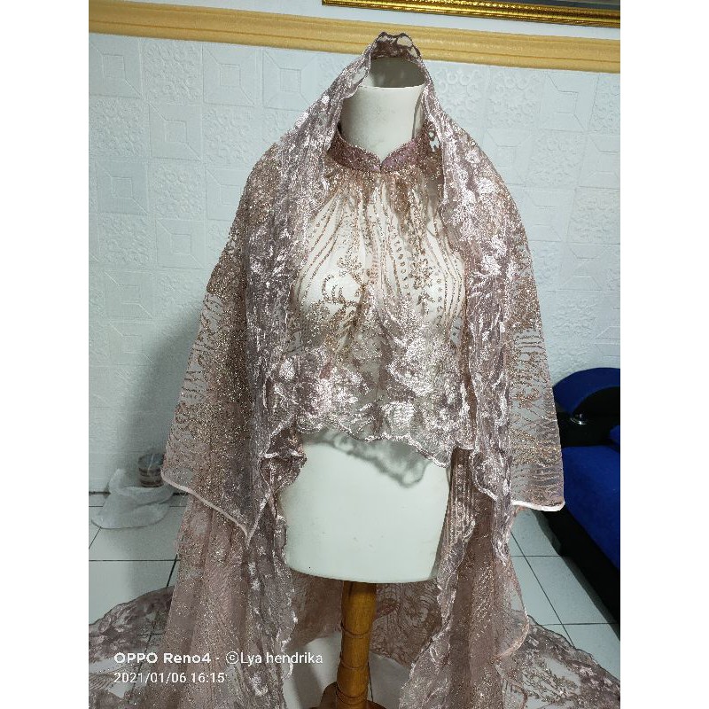 jubah dan kerudung candy tumpal