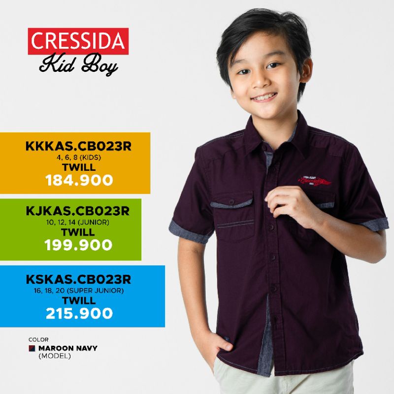 Cressida original Kemeja anak laki laki Baju kemeja anak laki laki Cresida Kemeja Anak Cressida KKKA