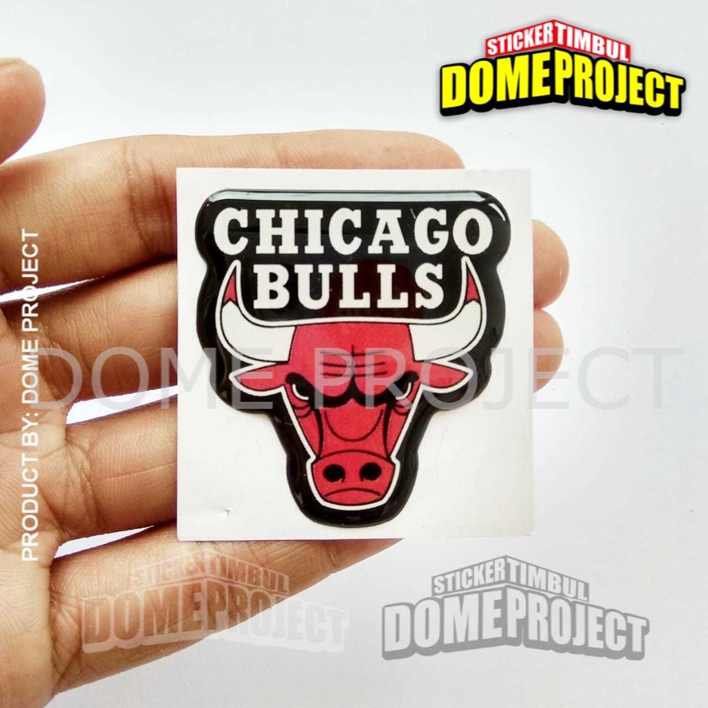 STIKER MOTOR TIMBUL EMBLEM CHICAGO BULLS LENTUR STIKER OUTDOOR AKSESORIS SEPEDA MOTOR