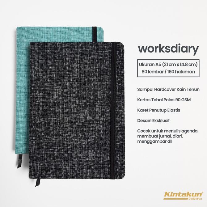 

Promo Kintakun WorksDiary Buku Catatan/ Notebook A5 Hardcover 90gsm 80lembar