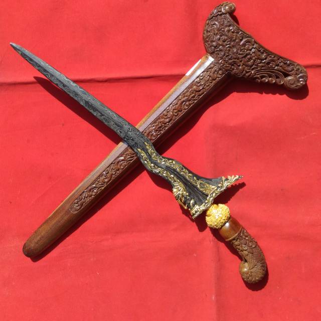 Keris ganesha kinatah emas murni