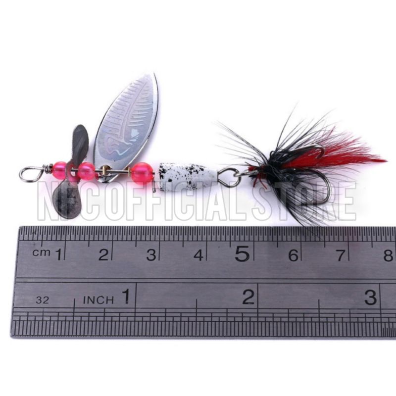 Spoon Inline Spinner ETNIK 6,5cm / 5gr dengan baling-baling dan blade berputar