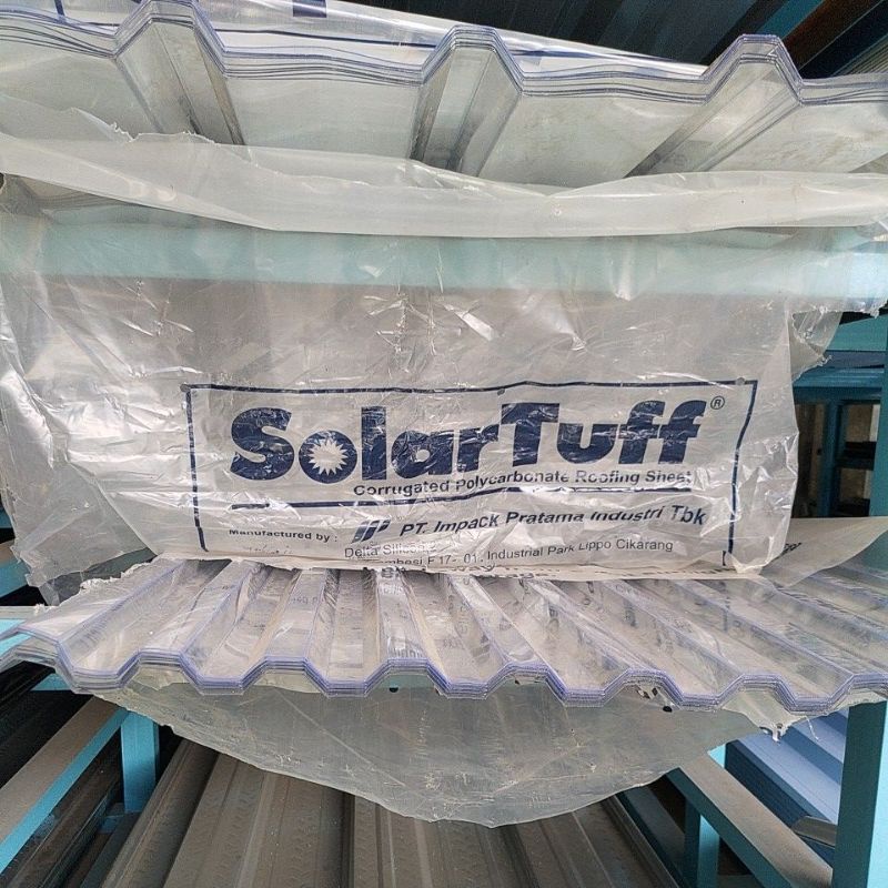 Atap SolarTuff ( Greca ) 0,8mm x 6M Warna Clear / Bening