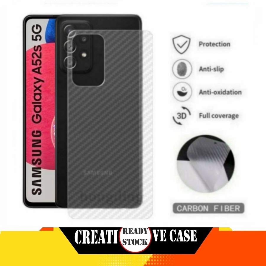 Garskin Carbon SAMSUNG GALAXY A52S Back Screen Sticker Skin