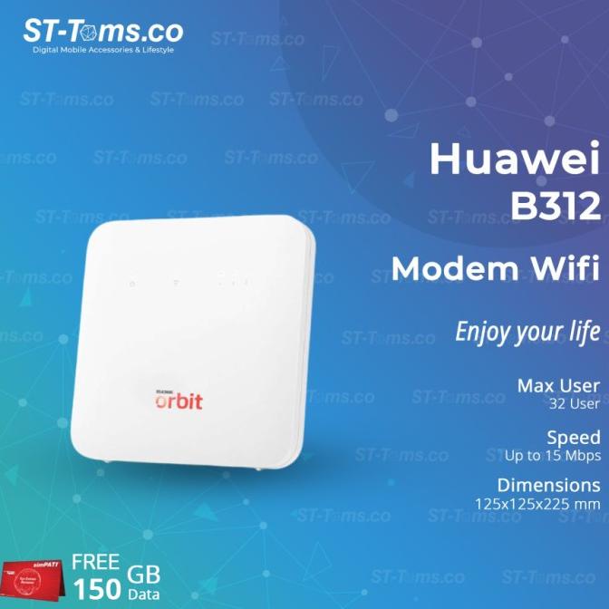 Huawei B312 Modem Wifi Home Router 4G Telkomsel Orbit Star 2
