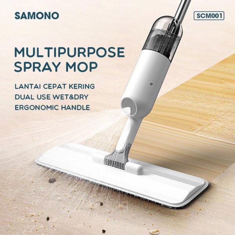 ALAT PEL LANTAI UNLTRA MOP WATER SPRAY MOP MICROFIBER PUMP SAMONO SCM 001