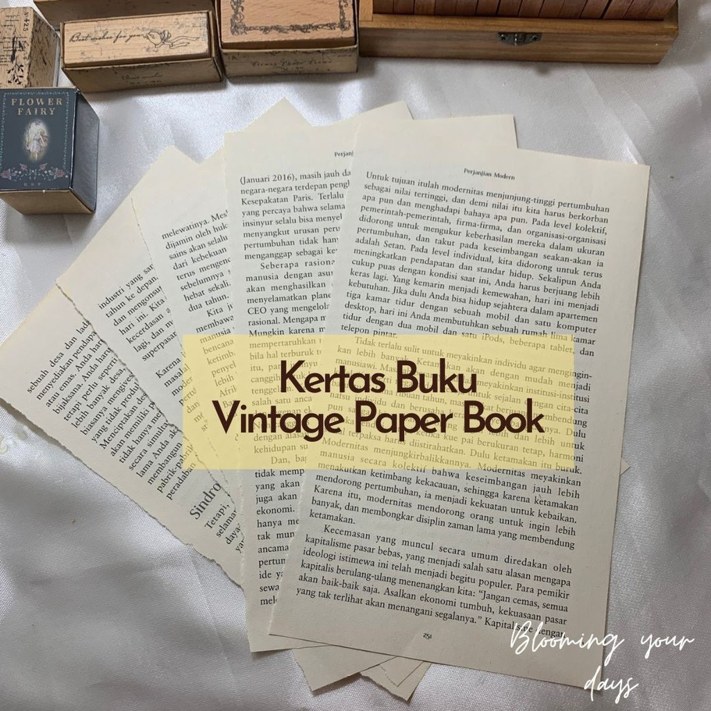

Kertas Vintage Buku Novel kertas journaling jurnal