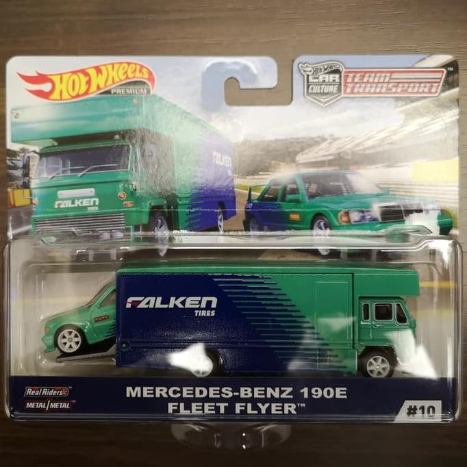 Hotwheels Transporter Mercedes 190E Fleet Flyer Falken - Termurah 