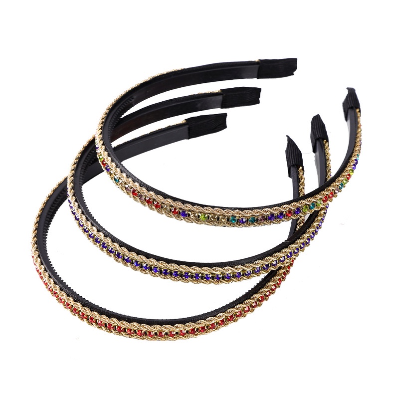 Korean Chain Rhinestone Headband Women Temperament Diamond Hairband Female Hair Accessories