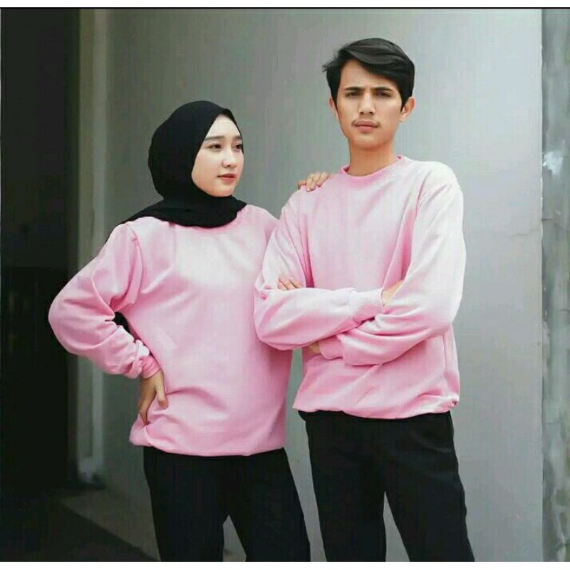 Jaket polos Crewneck polos | sweater polos | sweater basic UNISEX(pria&amp;Wanita)