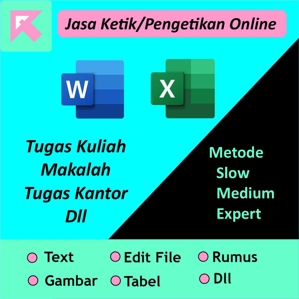 Jasa Ketik/Pengetikan Online Ms.Word & Ms.Excel Profesional (Termurah & Terpercaya)