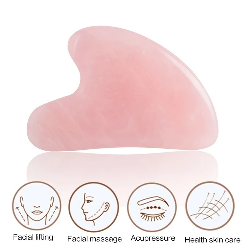 Alat Pijat Gua Sha Kristal Resin Alami Anti Aging Untuk Perawatan Kulit Wajah / Tubuh / Leher