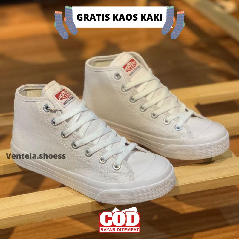 Sepatu Ventela Basic White High Original