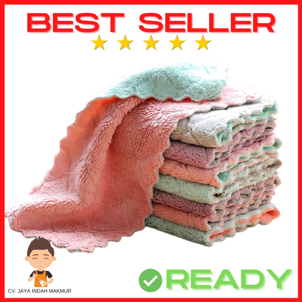 Kain Lap Dapur Anti Minyak Microfiber Micro Fiber Cuci Piring Meja Top