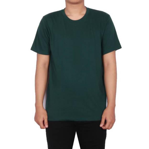 KAOS POLOS BAHAN COTTON COMBET 30S PRIA WANITA HIJAU BOTOL WAME POLOS BAPAK ANAK JEANS LEVIS