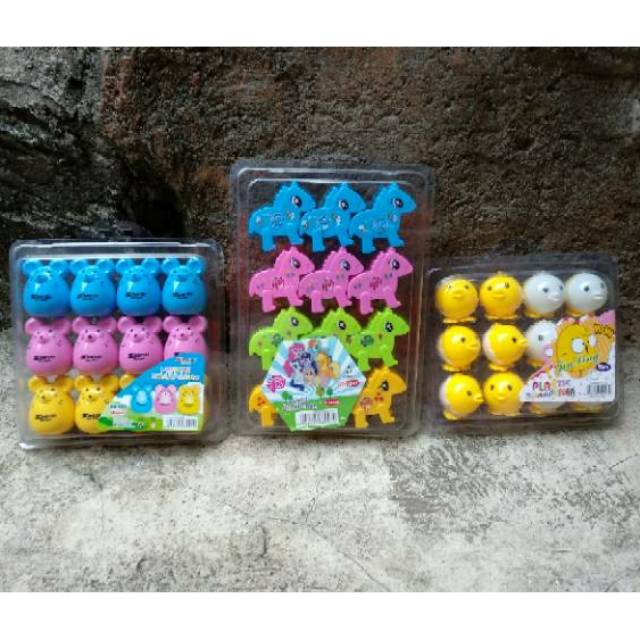

Rautan pensil kayu asahan peruncing buah fruit kuda little pony tikus mouse ayam chick