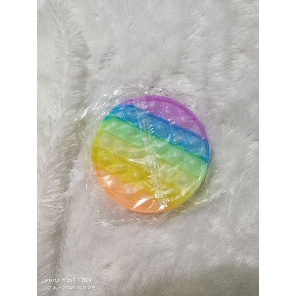 Mainan pop it murah import fidget toy pop it rainbow multicolor-1