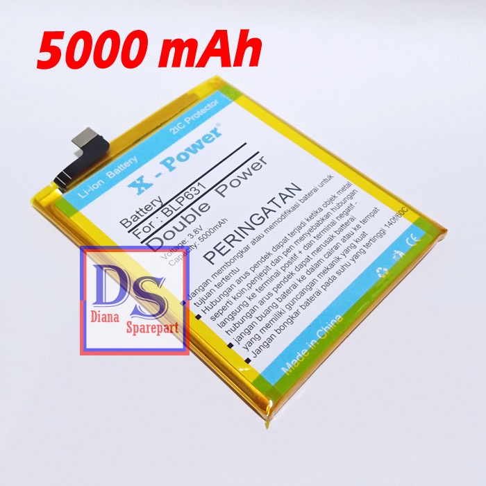 Baterai Oppo F5 Youth CPH1725 BLP631 Batu Batre Battery Tanam Double Power