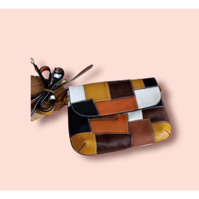 Tas Kulit Wanita / Tas Selempang Wanita / Tas Papirut Asli Garut Sukaregang Original