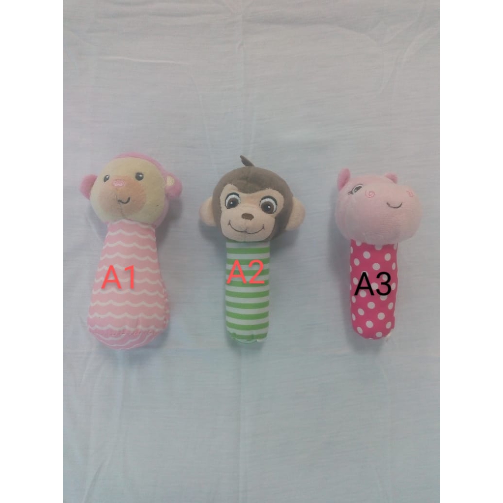 Tony Lee Baby Squeaker Stick / Boneka Rattle Chime