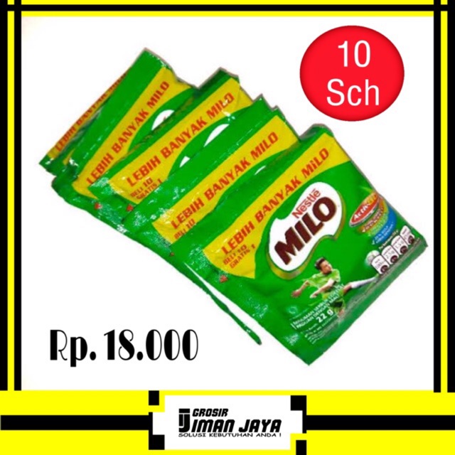 

Susu Milo 22gr 1 Renceng (10 Sachet)