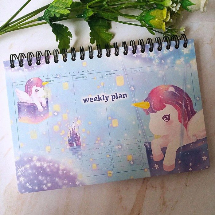 

[RESTOCK] Agenda 2020 / Weekly Planner / Buku Tulis Agenda Diary Motif Animal - blue
