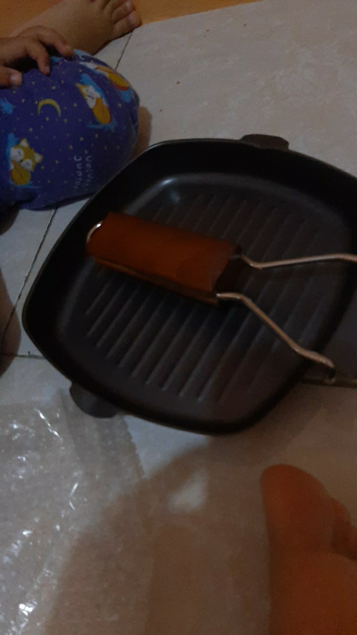 Teflon Bbq / Square Grill Pan Teflon Barbeque 20 Cm Dan 24 Cm Teflon Panggangan Steak