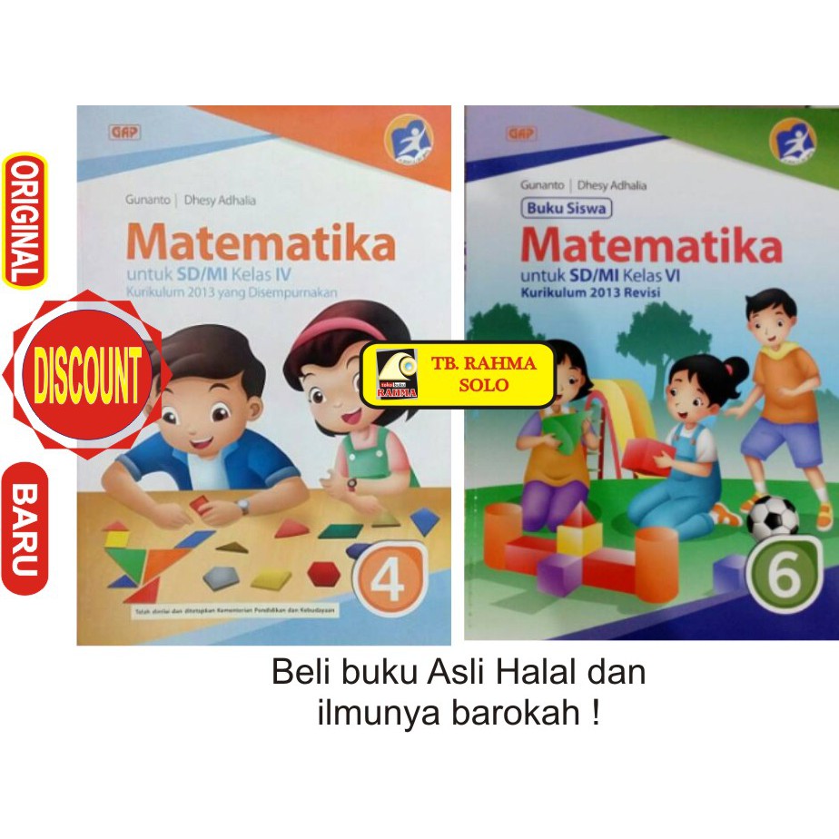 Matematika Kelas 4 6 Sd Mi K13 Revisi Buku Siswa Gap Gelora Aksara Pratama Gunanto Erlangga Shopee Indonesia