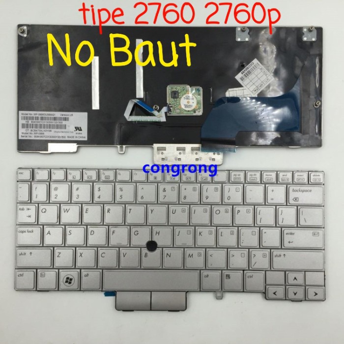 Keyboard hp elitebook 2760p 2760 2740p 2740 Pointer silver