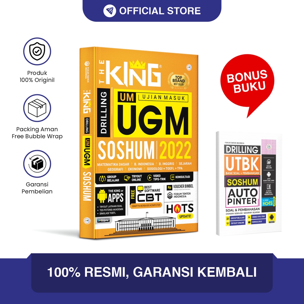 Buku UM UGM Soshum The King HOTS Terlengkap Terbaru 2022