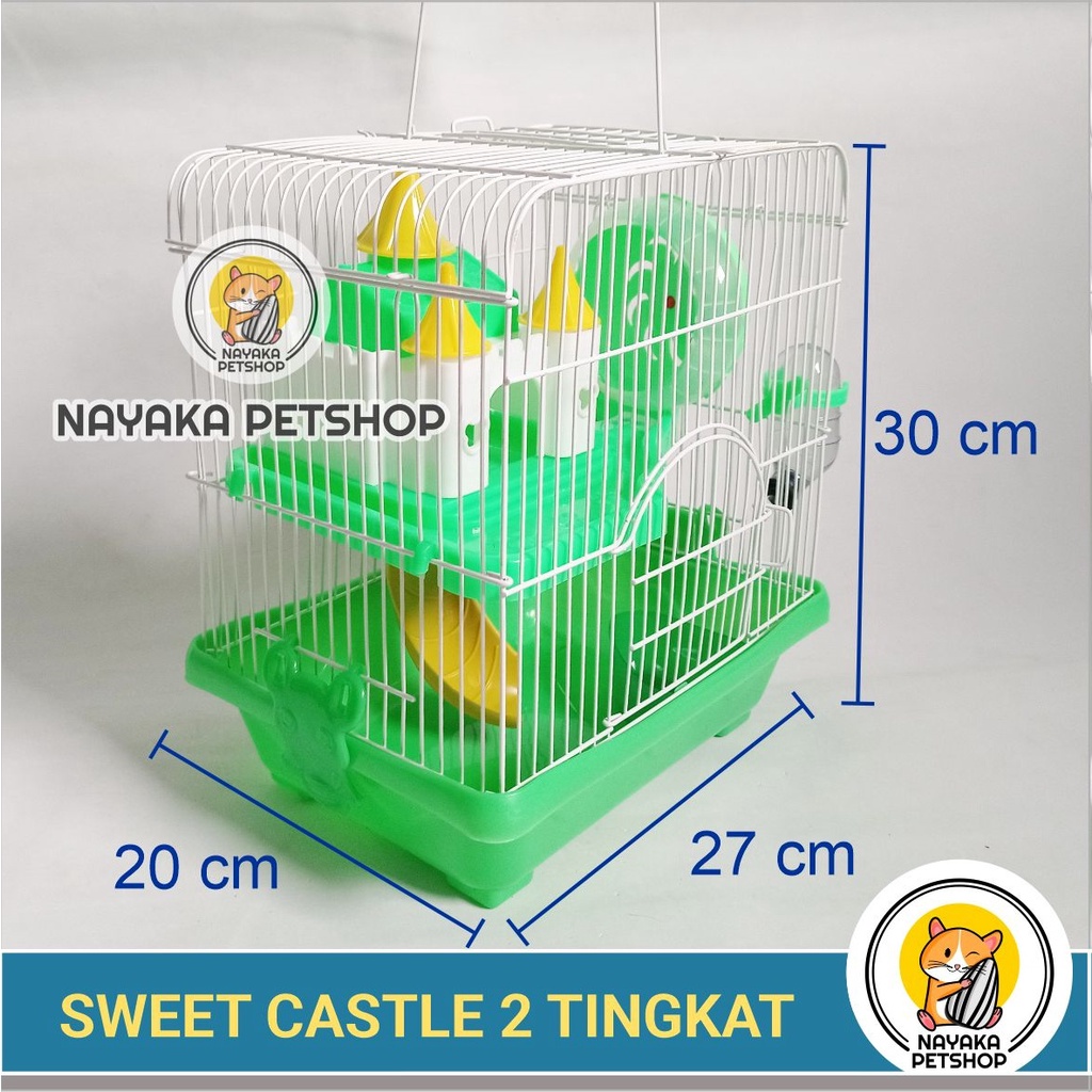 Sweet K 101 Castle Kandang Hamster Besar Murah Tingkat 2 Lantai Kastil