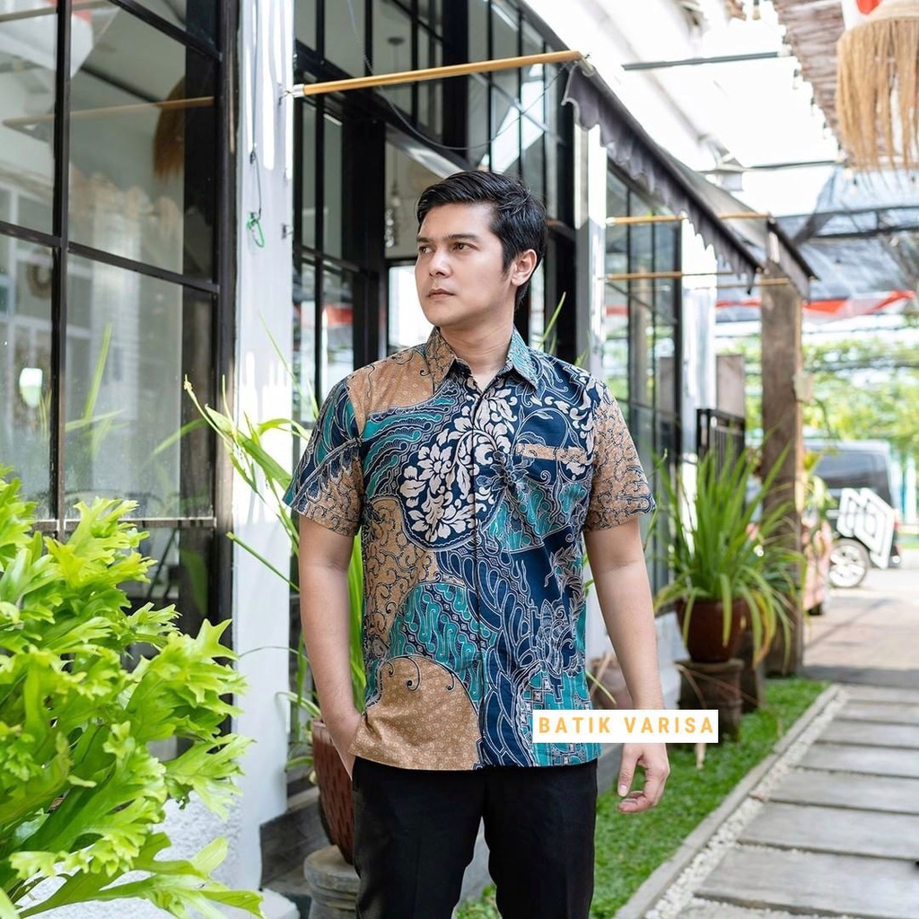 Baju Batik Pria Gus Azmi Syubbanul Muslimin Hadroh Azzahir Santri Muslim S M L XL XXL Modern Lengan Pendek