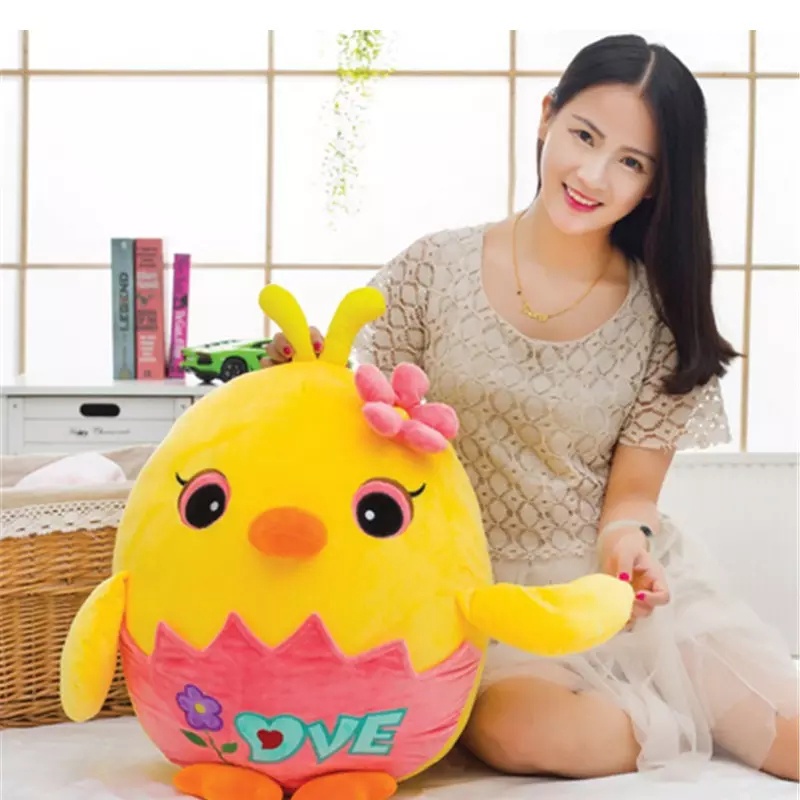 Boneka ayam telur ayam menetas love lucu ukuran 30cm bahan yelvo Berkualitas SNI