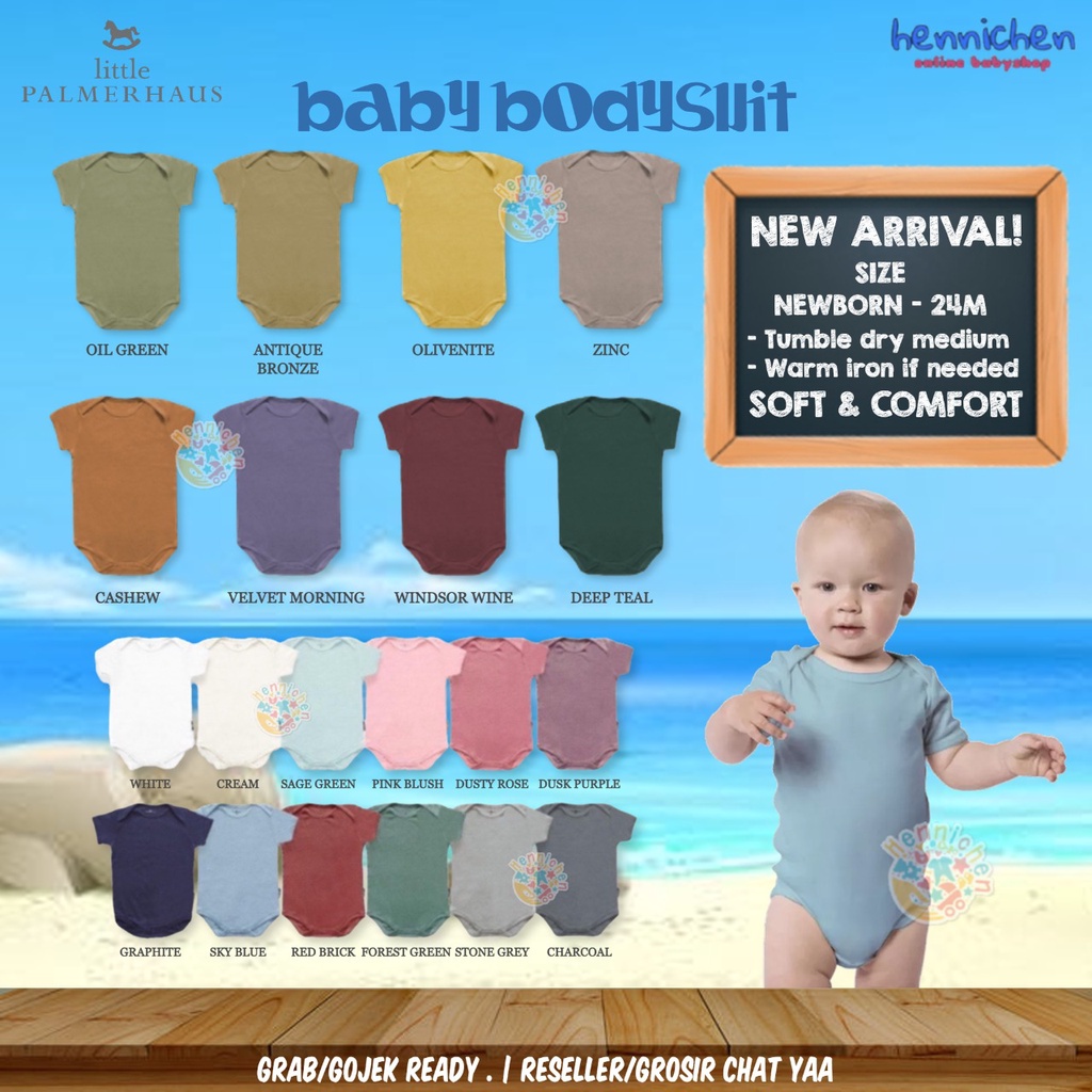 PROMO 7.7 PROMO BAJU LEBARAN Little Palmerhaus Bodysuit Jumper Everyday Wear 0-9 bulan