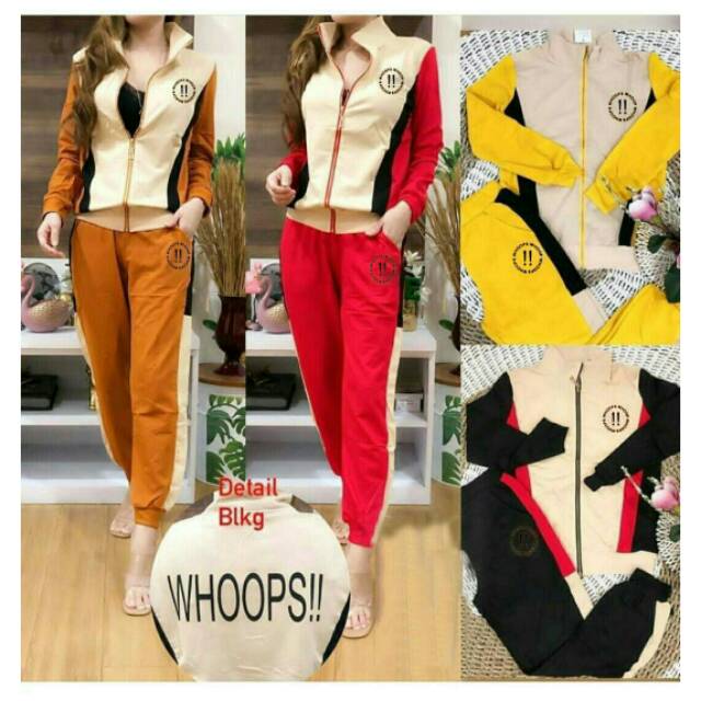 ST Set Stelan Jaket Jacket Celana Babyterry Whoops