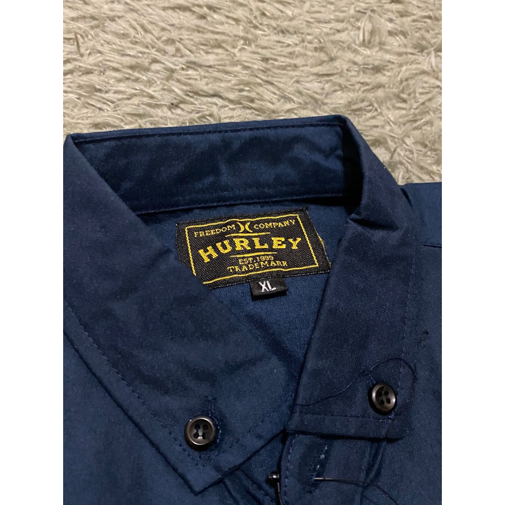 Kemeja Polos Casual Pria Lengan Panjang Slimfit - Jumbo // Kemeja Cowok - Pria Kantoran hem Kantor Navi  Size M L XL XXL