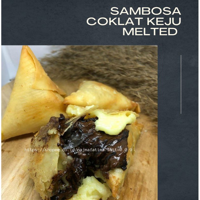 

Sambosa Coklat Keju Melted Frozen/Beku