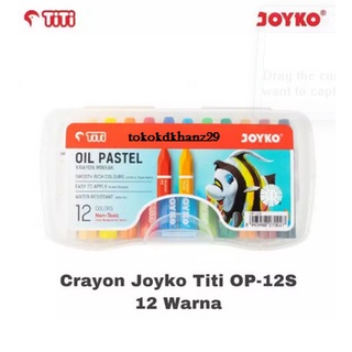 TITI / JOYKO OIL PASTEL KRAYON MINYAK TI-P-12CHC 12 WARNA / COLORS CRAYON ANAK SET TERMURAH