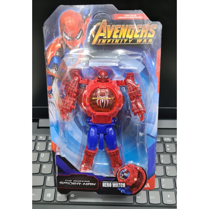 Jam Tangan Digital Robot Avenger Model Tranformer Bisa Jadi Mainan dan Jam